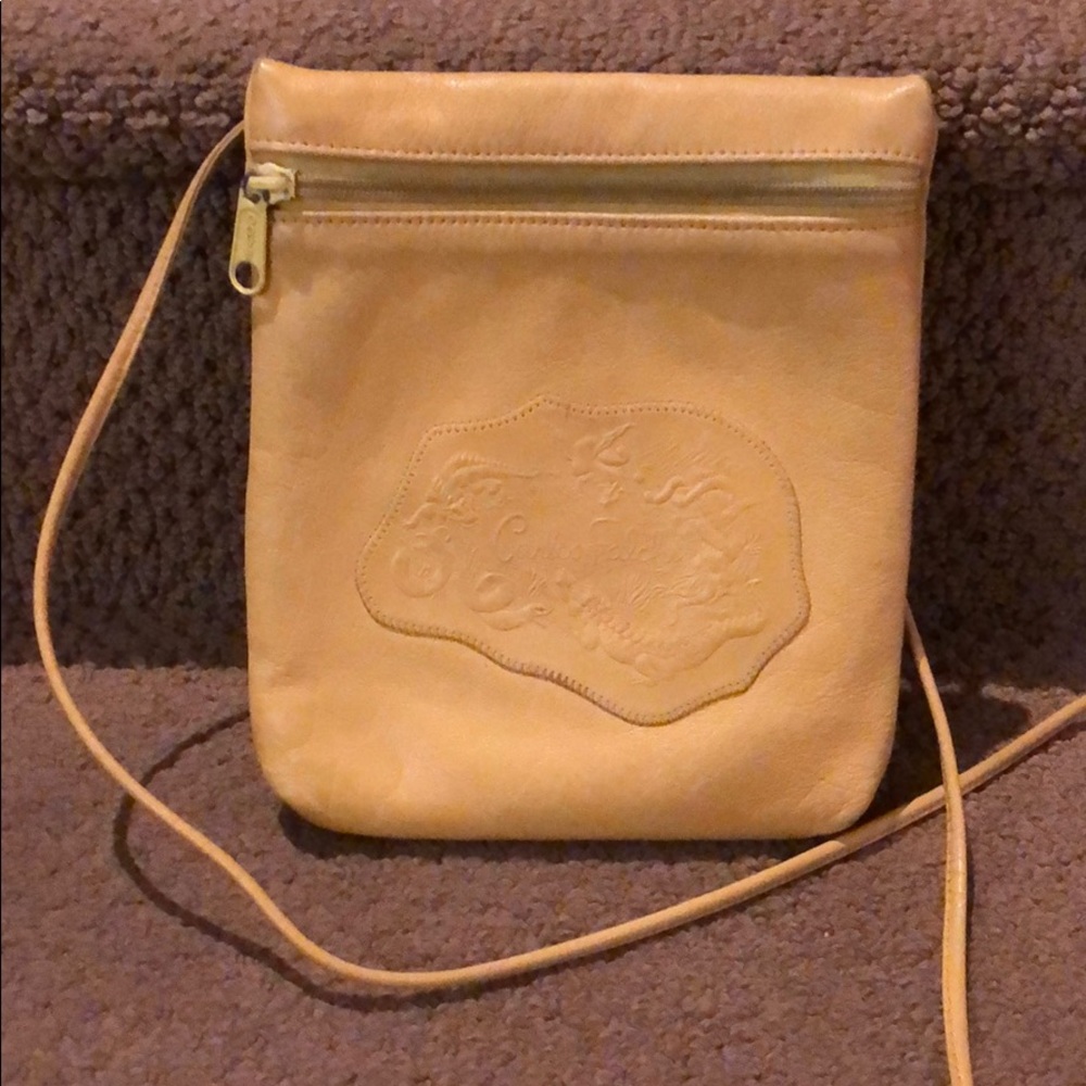 Carlos Falchi crossbody in yellow from Italy